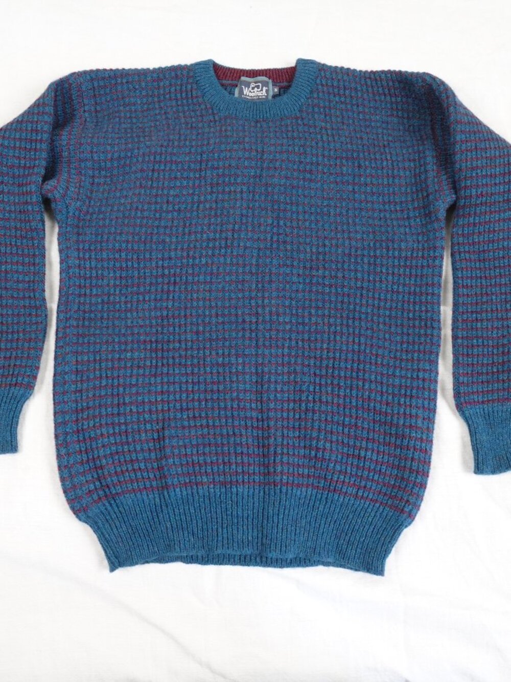 Woolrich Handframed Wool Sweater Mens Medium Birdseye Knit